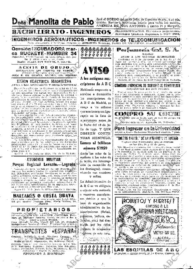 ABC MADRID 29-06-1939 página 25