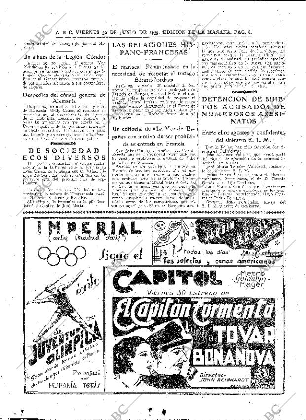 ABC MADRID 30-06-1939 página 8