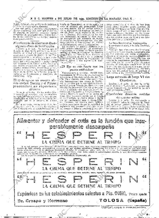 ABC MADRID 04-07-1939 página 8