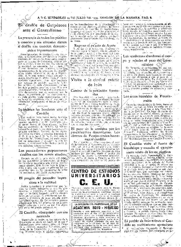 ABC MADRID 12-07-1939 página 8