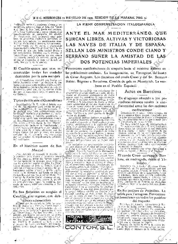 ABC MADRID 12-07-1939 página 9