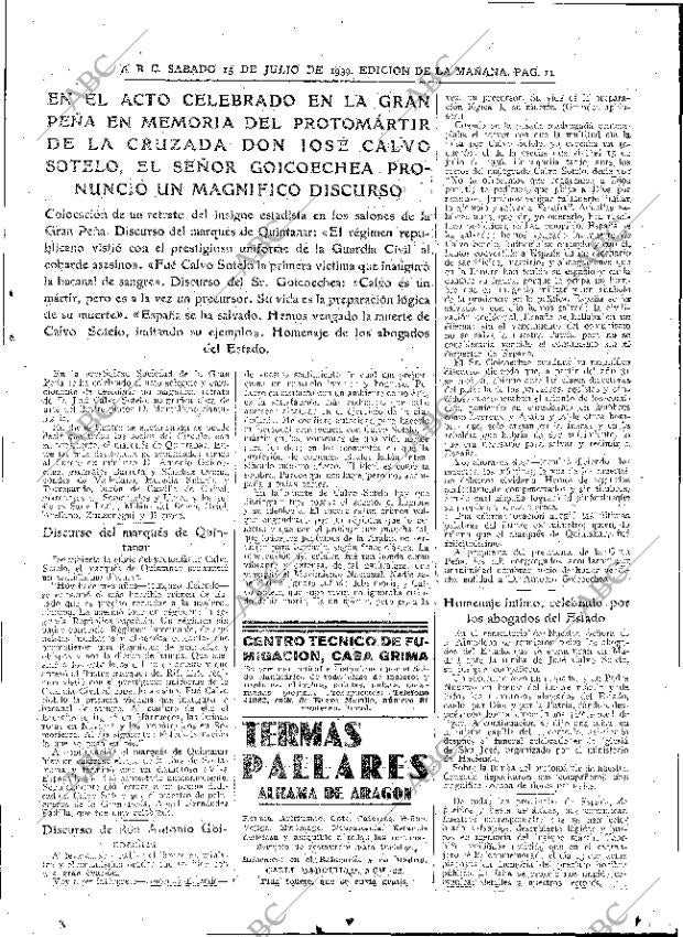 ABC MADRID 15-07-1939 página 11