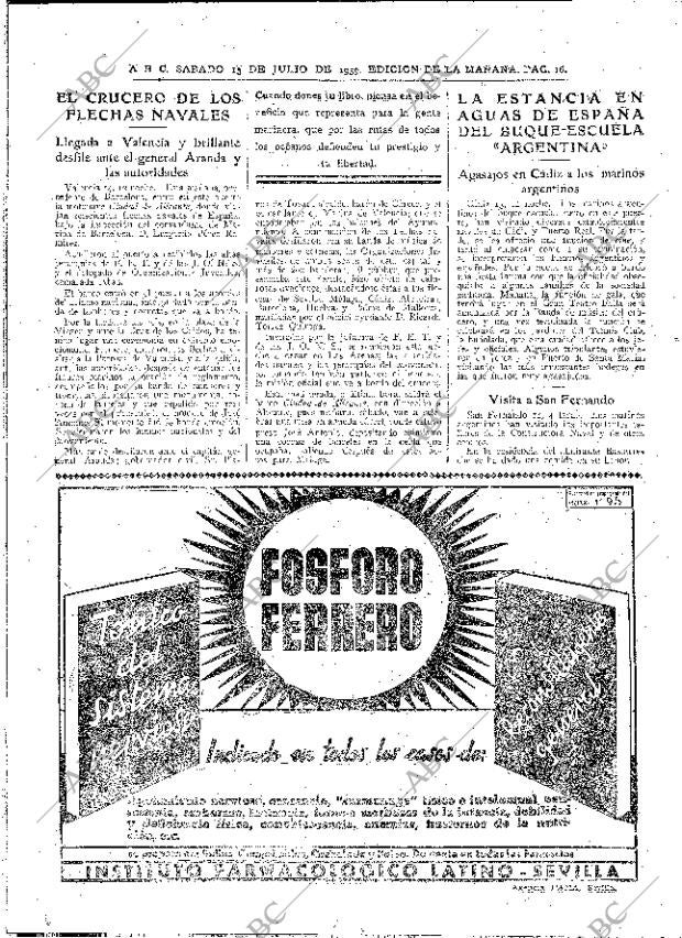 ABC MADRID 15-07-1939 página 16