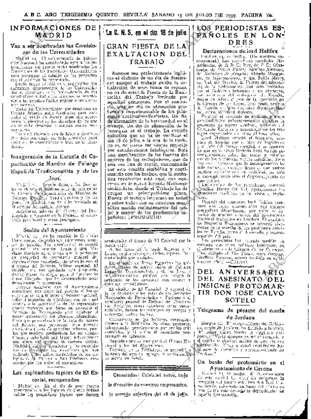 ABC SEVILLA 15-07-1939 página 10