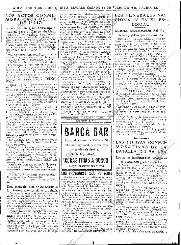 ABC SEVILLA 15-07-1939 página 14