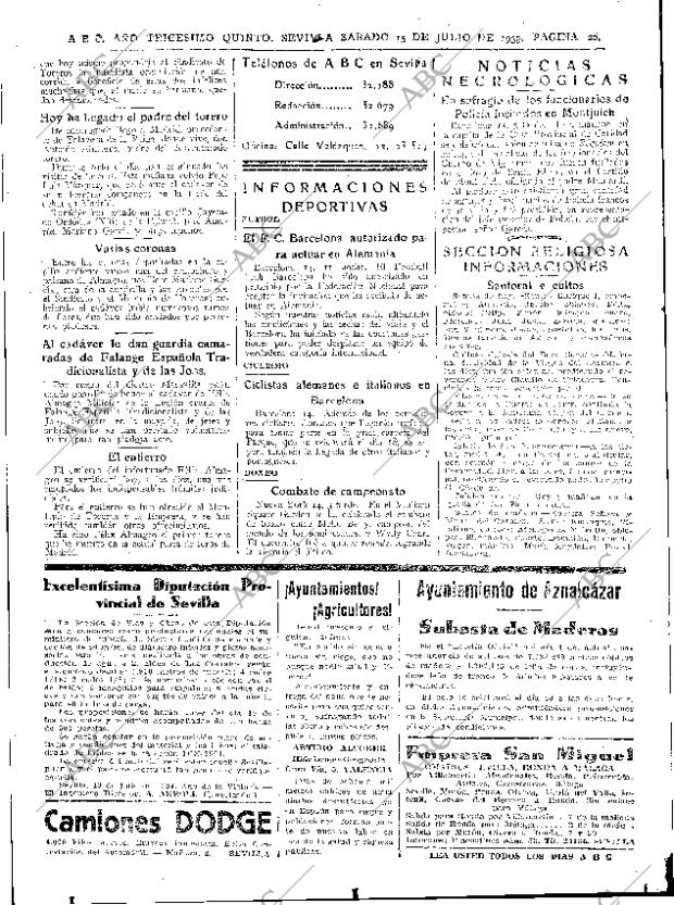 ABC SEVILLA 15-07-1939 página 20