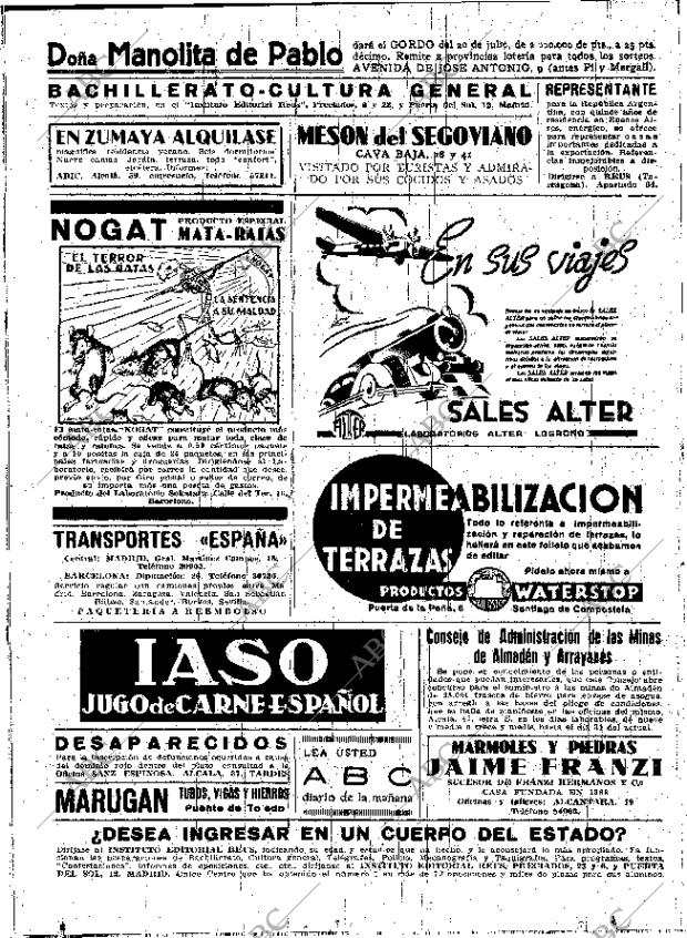 ABC MADRID 16-07-1939 página 2