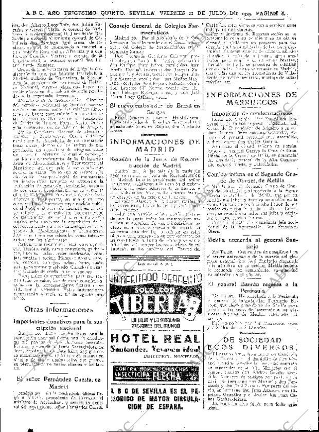 ABC SEVILLA 21-07-1939 página 6
