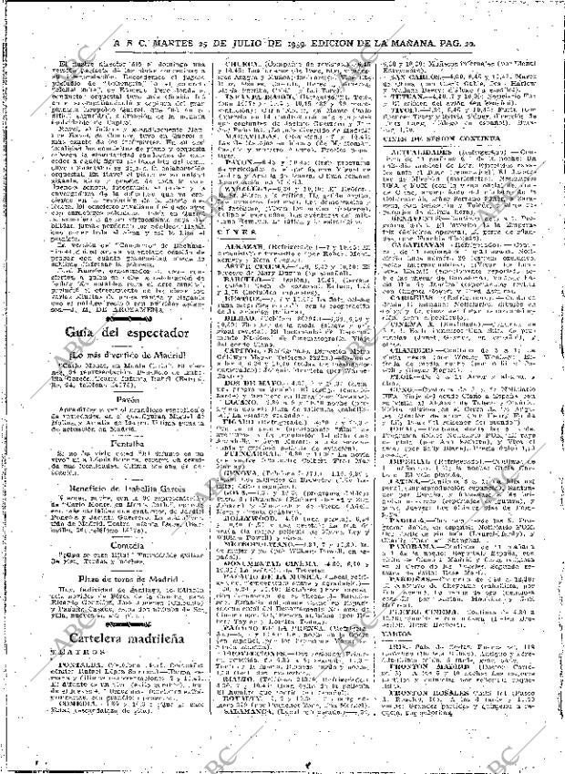 ABC MADRID 25-07-1939 página 20