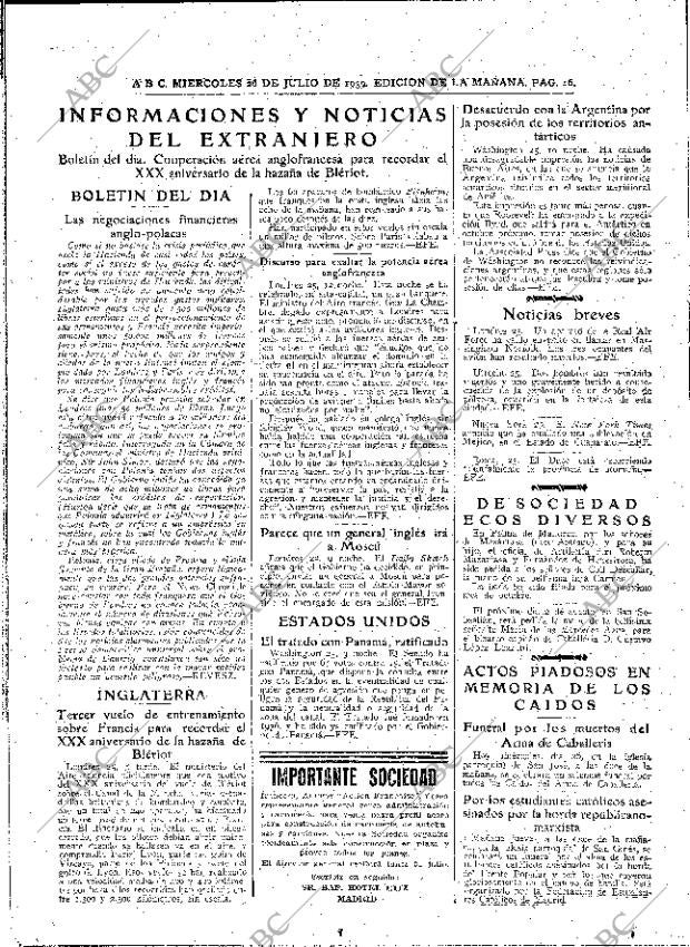 ABC MADRID 26-07-1939 página 16