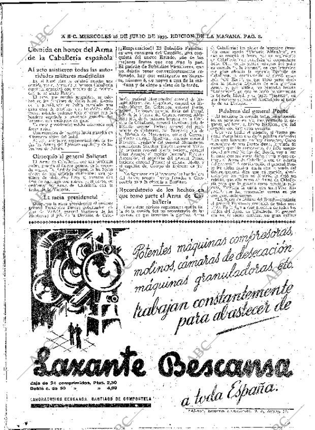 ABC MADRID 26-07-1939 página 8