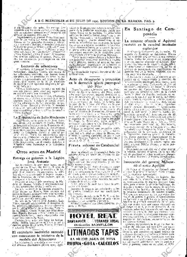 ABC MADRID 26-07-1939 página 9