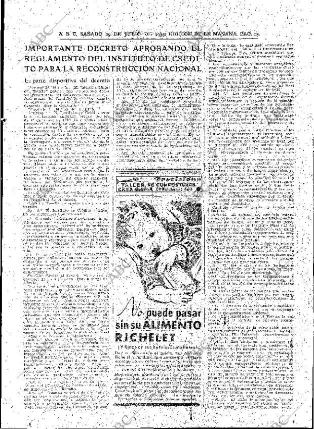 ABC MADRID 29-07-1939 página 15