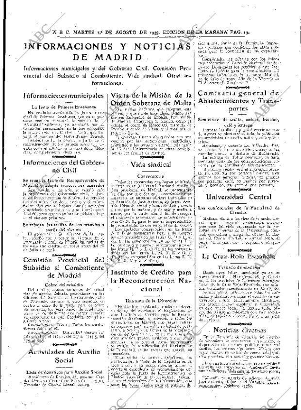 ABC MADRID 01-08-1939 página 13