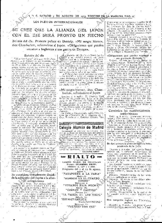 ABC MADRID 05-08-1939 página 11