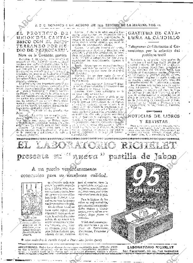 ABC MADRID 06-08-1939 página 10