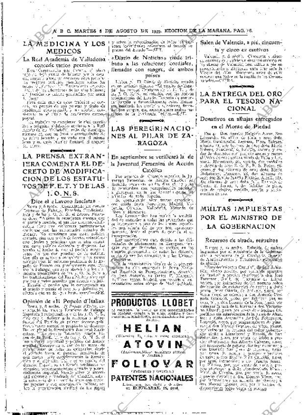 ABC MADRID 08-08-1939 página 16