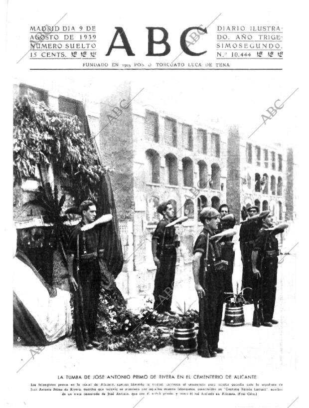 ABC MADRID 09-08-1939 página 1