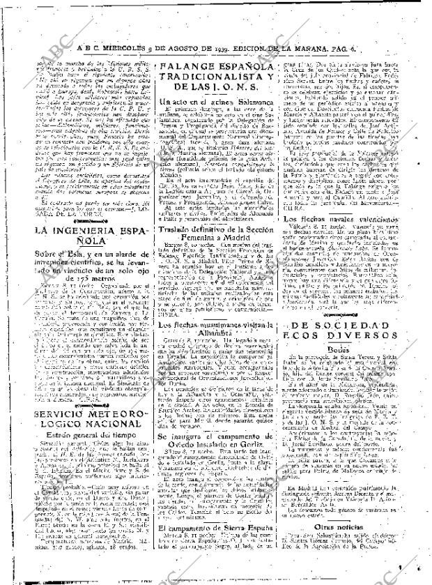 ABC MADRID 09-08-1939 página 6