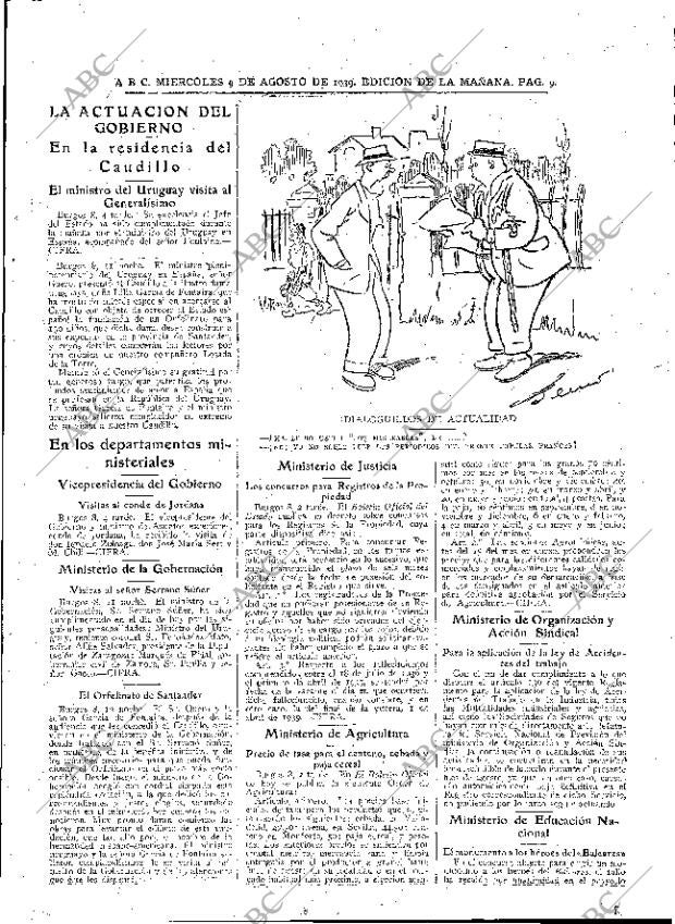 ABC MADRID 09-08-1939 página 9
