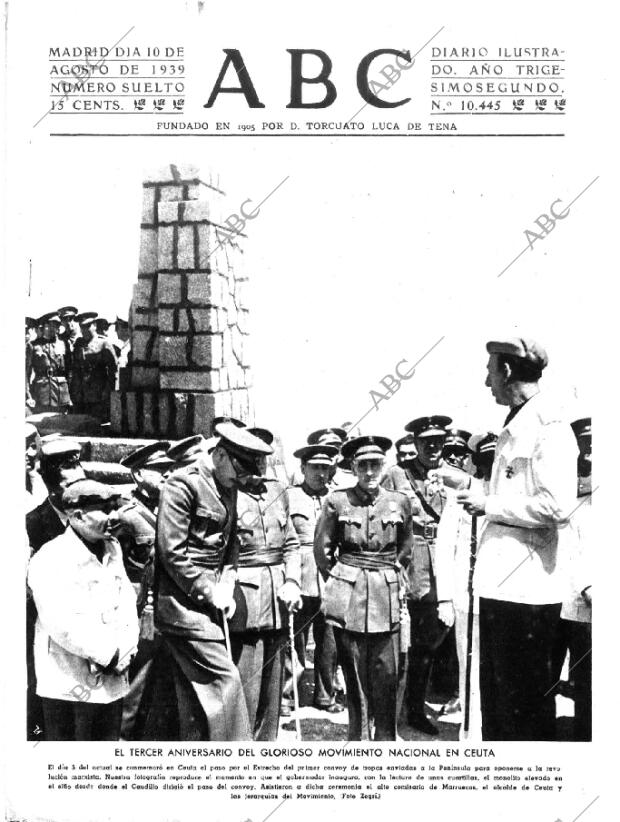 ABC MADRID 10-08-1939 página 1