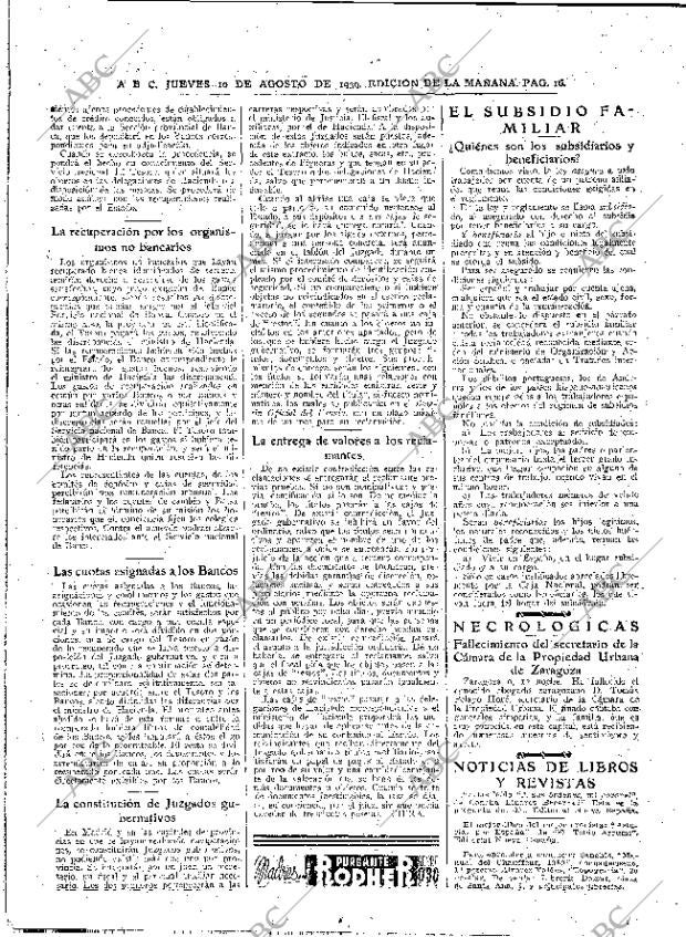 ABC MADRID 10-08-1939 página 16