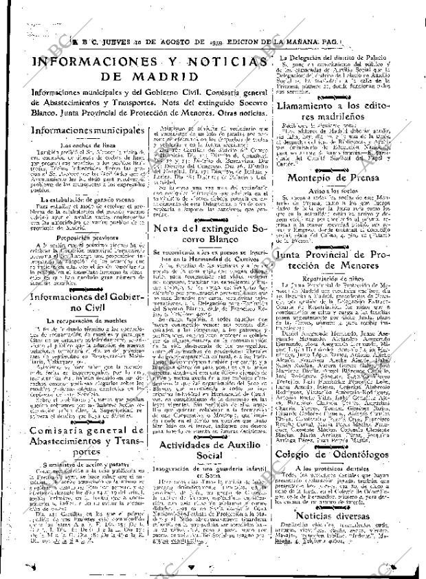 ABC MADRID 10-08-1939 página 19