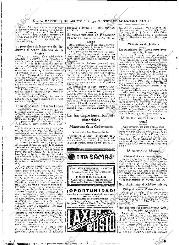 ABC MADRID 15-08-1939 página 8