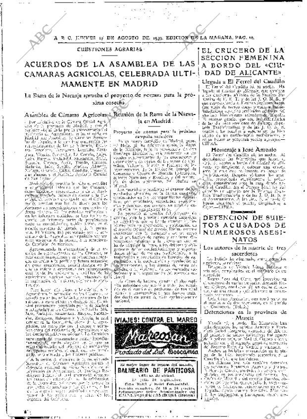 ABC MADRID 17-08-1939 página 10