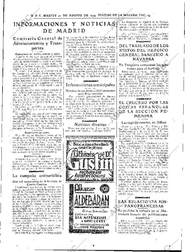 ABC MADRID 22-08-1939 página 15