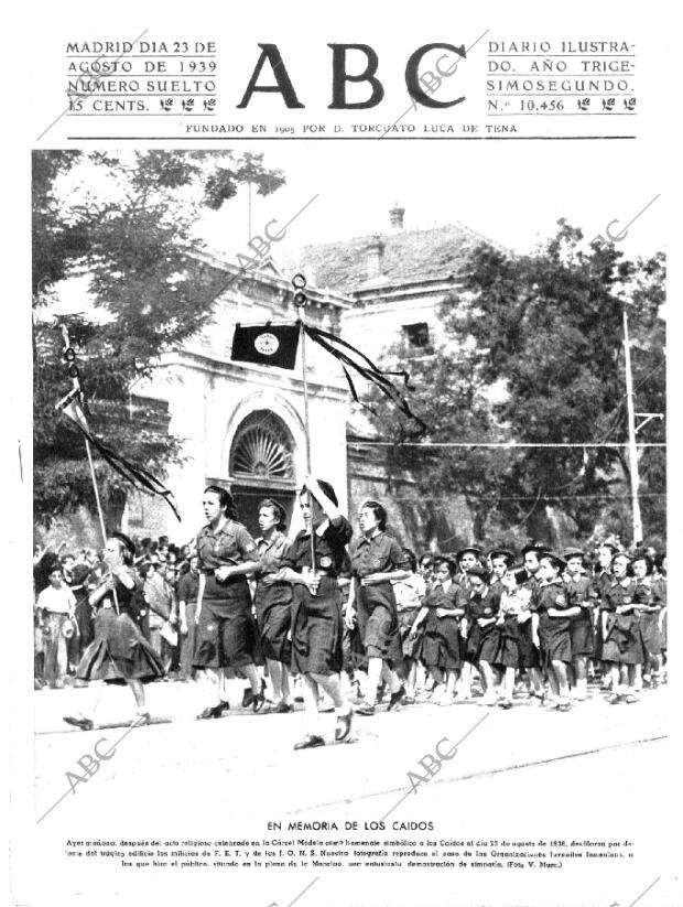 ABC MADRID 23-08-1939 página 1
