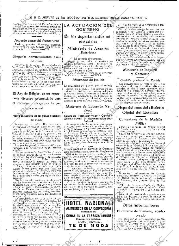 ABC MADRID 24-08-1939 página 8