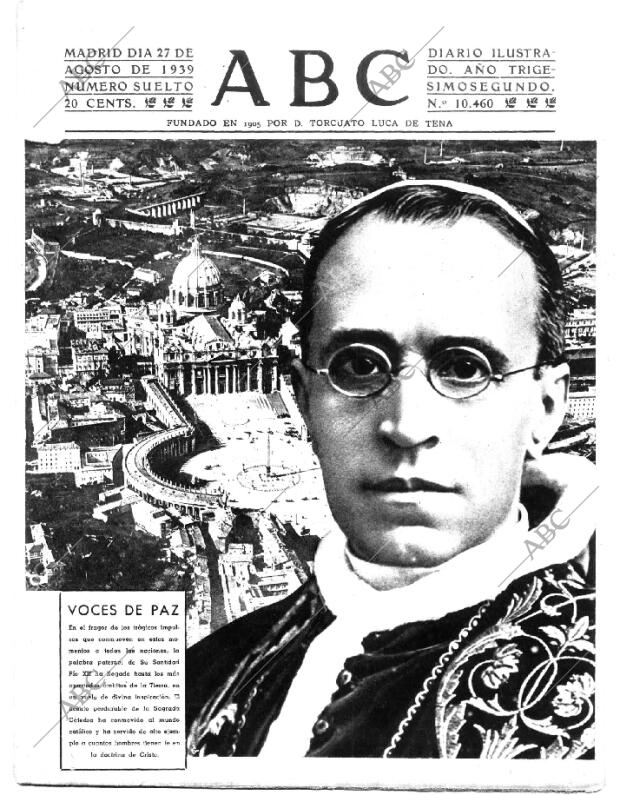 ABC MADRID 27-08-1939 página 1