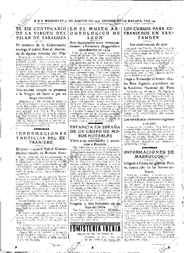 ABC MADRID 30-08-1939 página 14