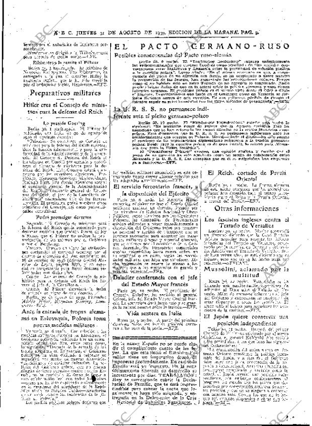 ABC MADRID 31-08-1939 página 9