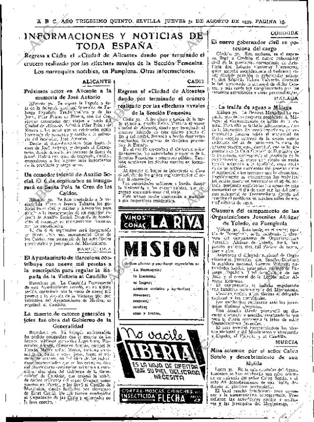 ABC SEVILLA 31-08-1939 página 13