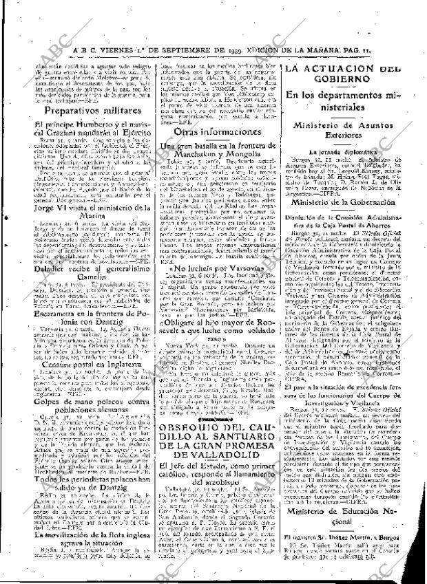 ABC MADRID 01-09-1939 página 11