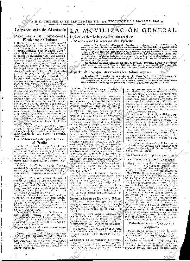 ABC MADRID 01-09-1939 página 9