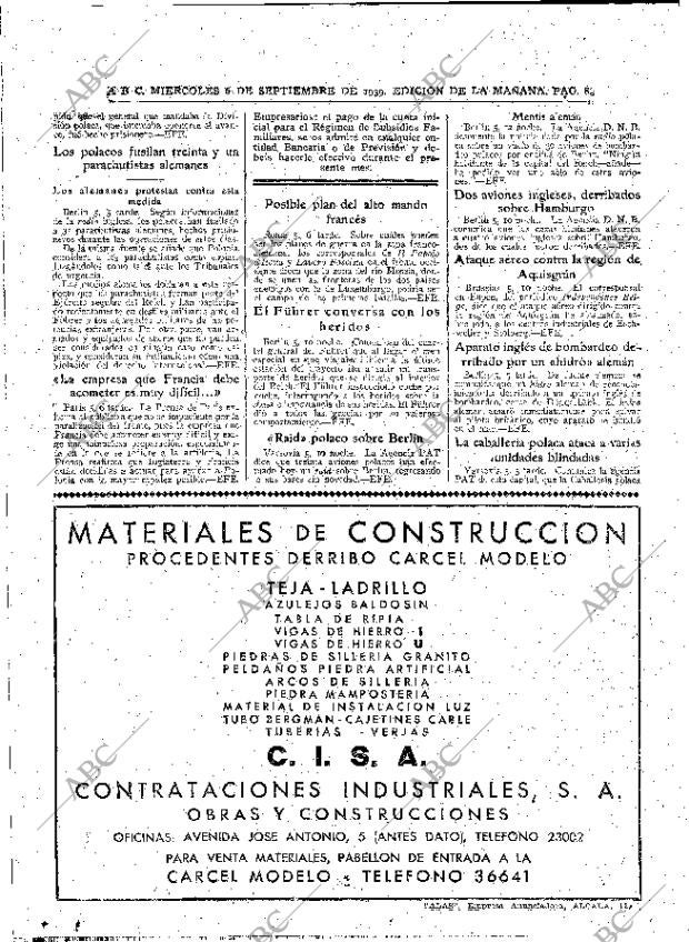 ABC MADRID 06-09-1939 página 8