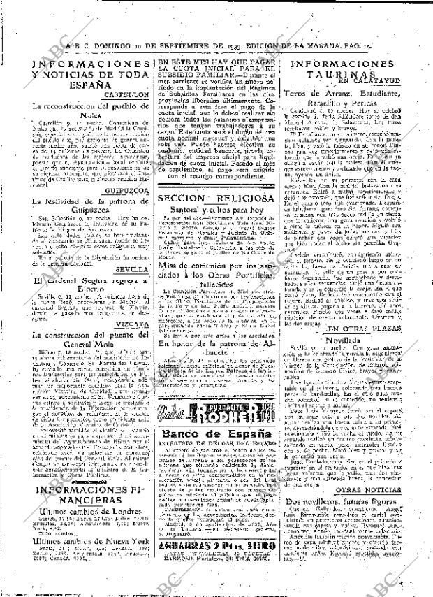 ABC MADRID 10-09-1939 página 14