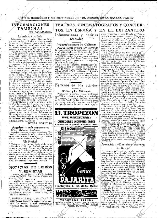 ABC MADRID 13-09-1939 página 16