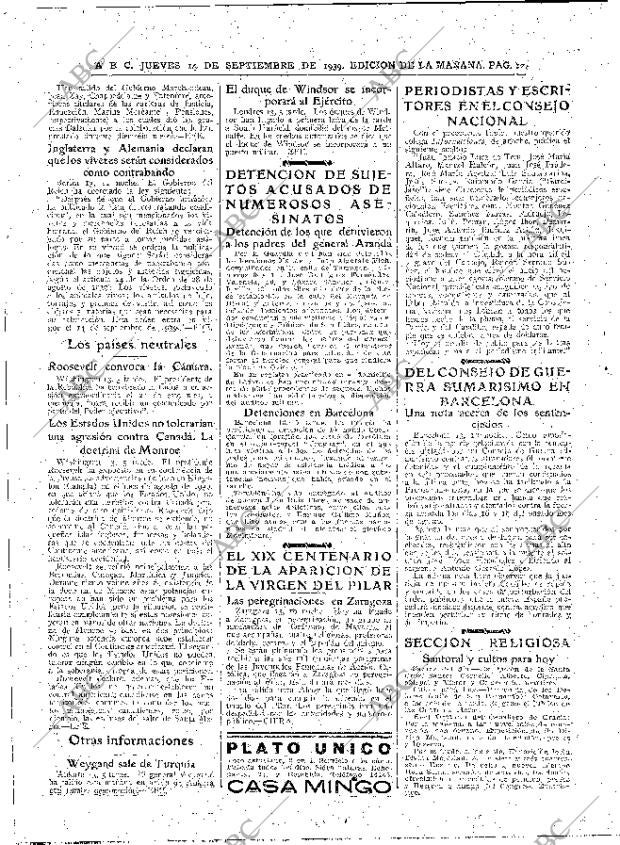 ABC MADRID 14-09-1939 página 12