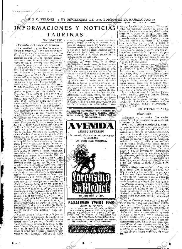 ABC MADRID 15-09-1939 página 17