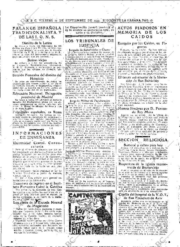 ABC MADRID 15-09-1939 página 18