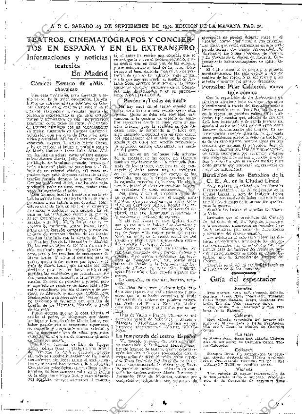 ABC MADRID 23-09-1939 página 20