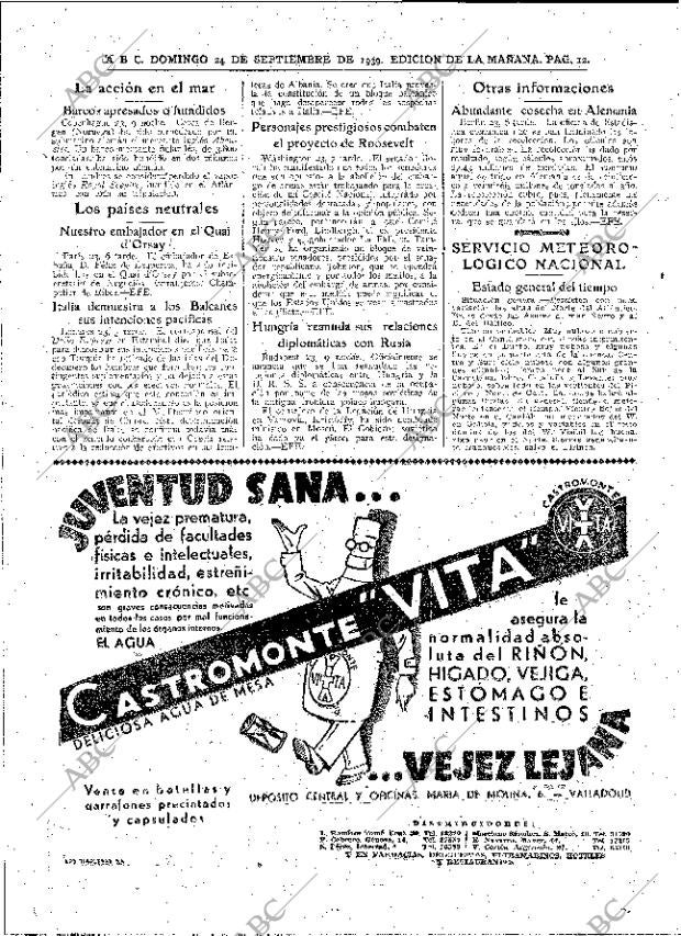 ABC MADRID 24-09-1939 página 12