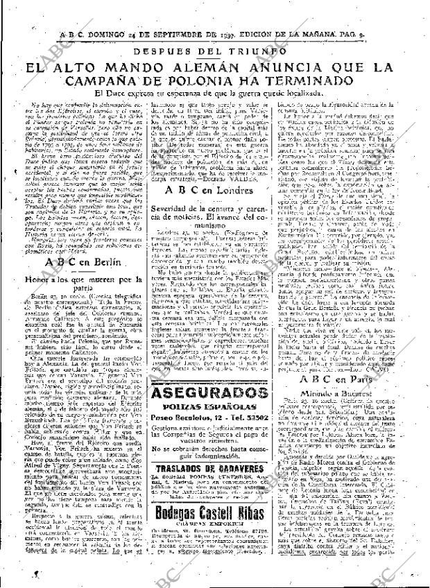 ABC MADRID 24-09-1939 página 9