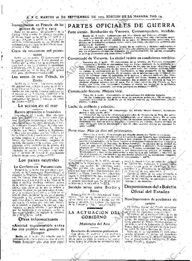 ABC MADRID 26-09-1939 página 13