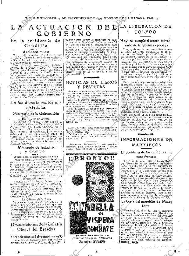ABC MADRID 27-09-1939 página 15