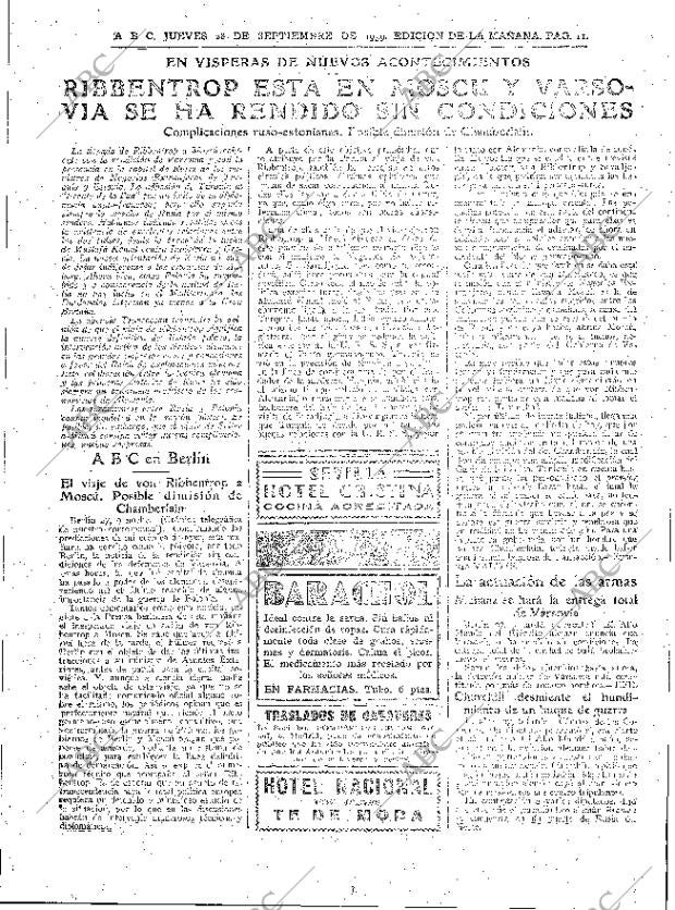 ABC MADRID 28-09-1939 página 11